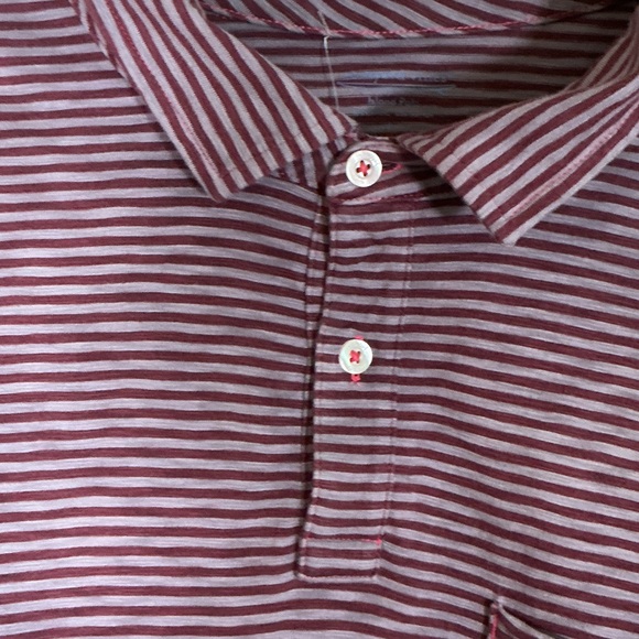 Vineyard Vines Maroon and Navy Striped Short-Sleeve Polo - Picture 5 of 9